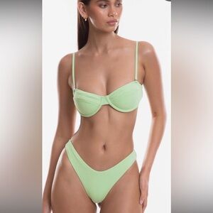 TJ Swimwear Bikini Sz Small NWT Color Pistachio Perfect Condition